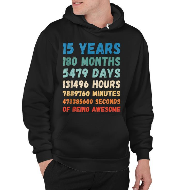 15Th Birthday 15 Years Of Being Awesome Wedding Anniversary  Hoodie