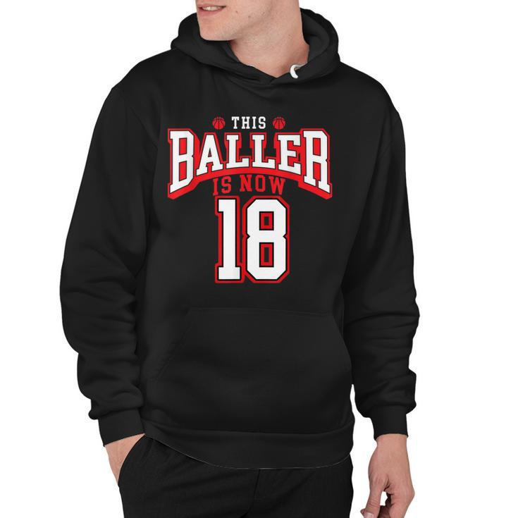 18Th Birthday Basketball Lover 18 Years Old Bday  Hoodie