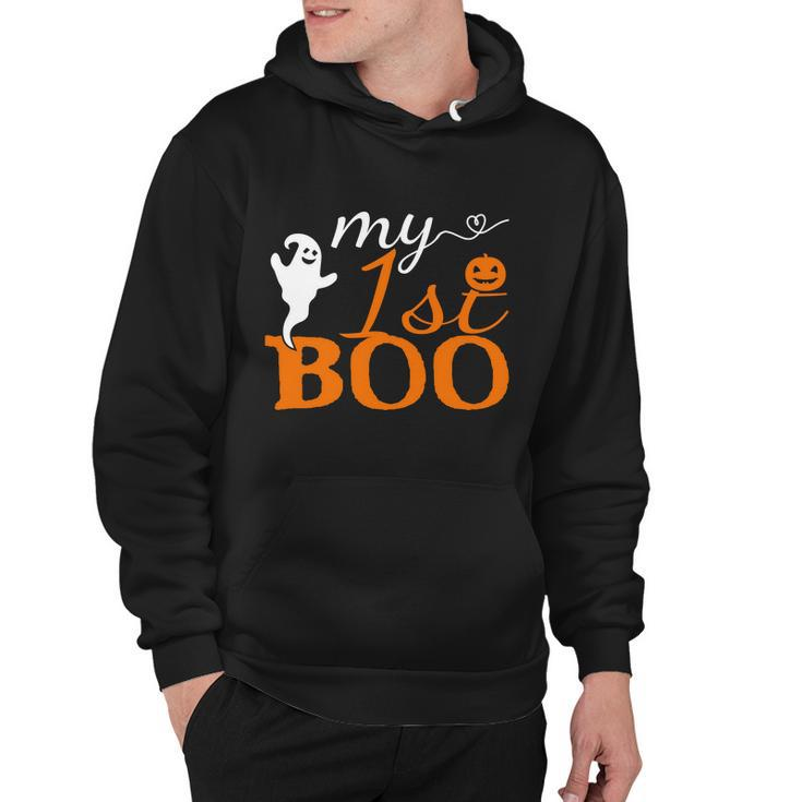 1St Boo Pumpkin Halloween Quote Hoodie