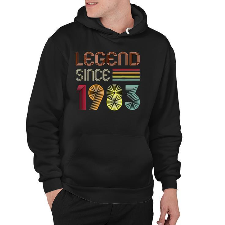 39 Year Old Gifts Legend Since 1983 39Th Birthday Retro Hoodie