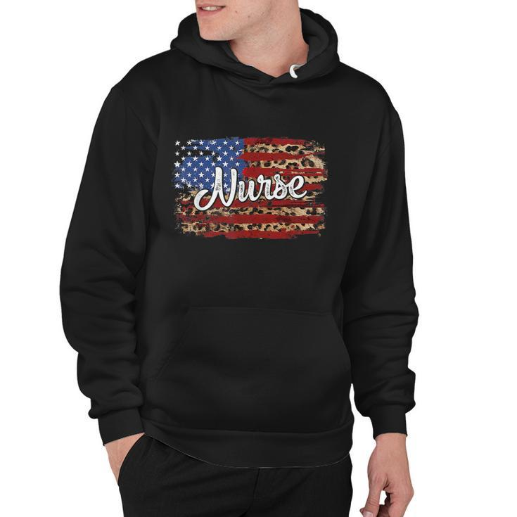 4Th July Independence Day American Flag Cute Graphic Nurse Gift Hoodie