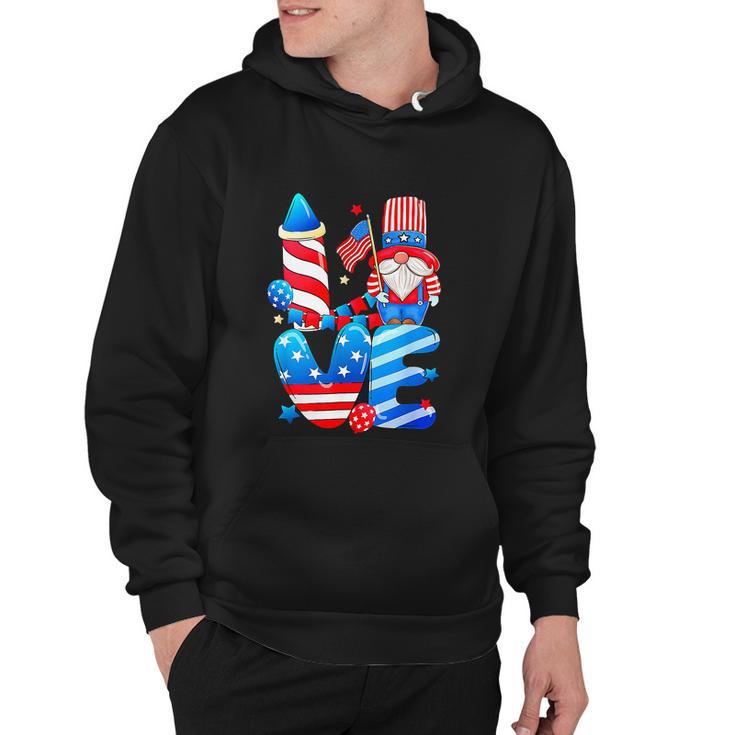 4Th Of July 2022 Patriotic Gnomes Funny Hoodie