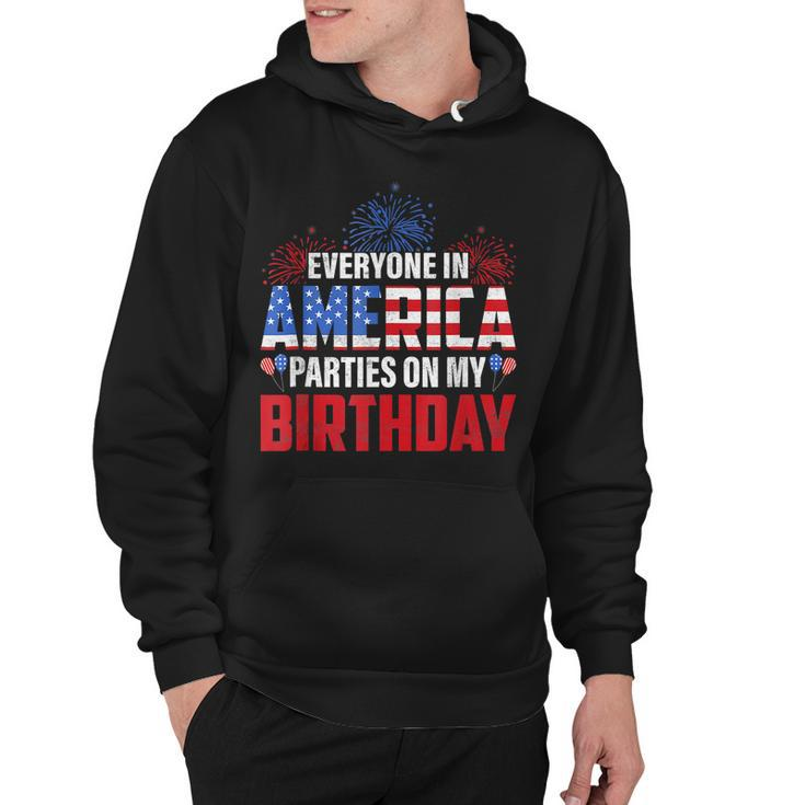 4Th Of July Birthday  Funny Bday Born On 4Th Of July  Hoodie