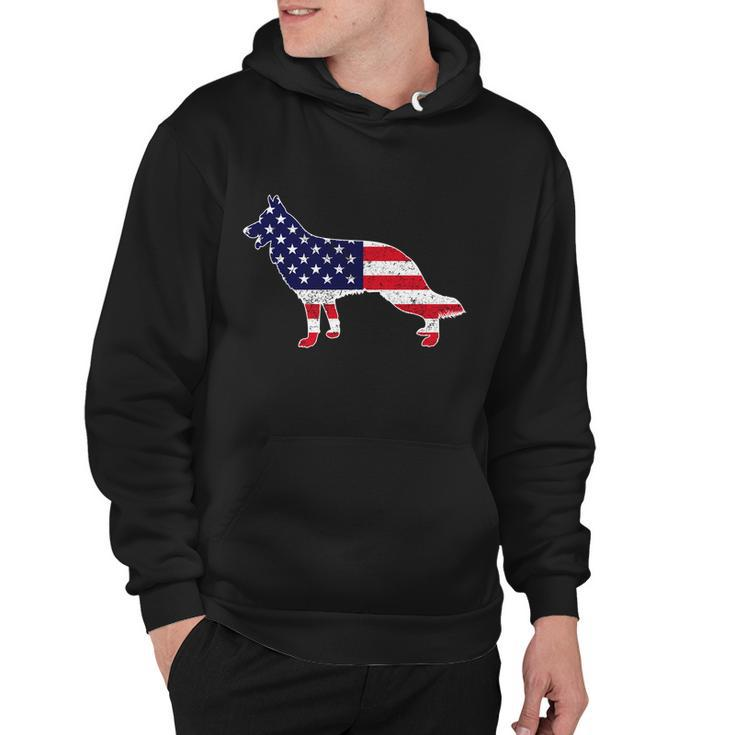 4Th Of July German Shepherd Dog Graphic Patriotic Usa Flag Meaningful Gift Hoodie