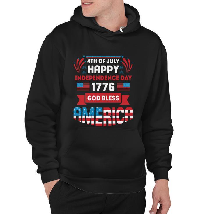 4Th Of July Happy Patriotic Day 1776 God Bless America Gift Hoodie