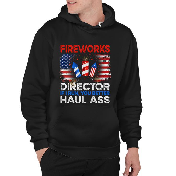 4Th Of July Men Fireworks Director If I Run You Run Funny Hoodie