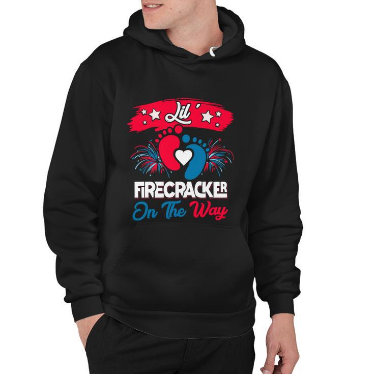 4Th Of July Pregnancy Meaningful Gift Lil Firecracker On The Way Great Gift Hoodie