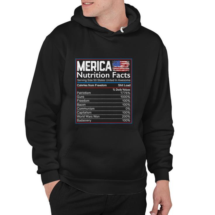 4Th Of July Proud American Shirt Merica Nutrition Facts Hoodie