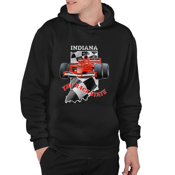 500 Indianapolis Indiana The Race State Checkered Flag Hoodie
