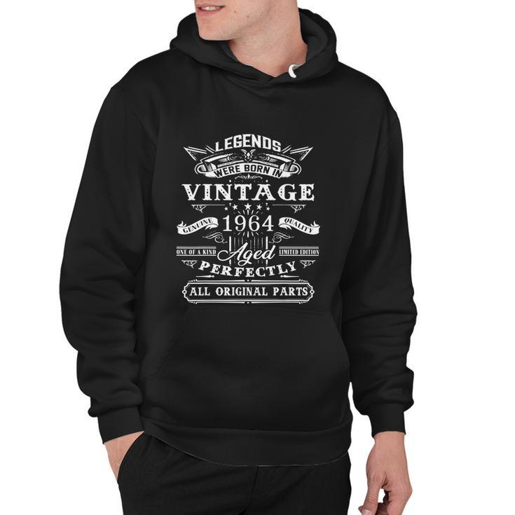58Th Birthday Vintage Tee For Legends Born 1964 58 Yrs Old Hoodie