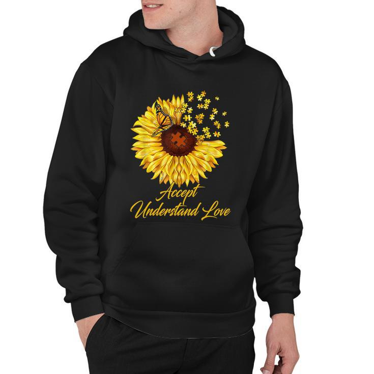 Accept Understand Love Sunflower Autism Tshirt Hoodie