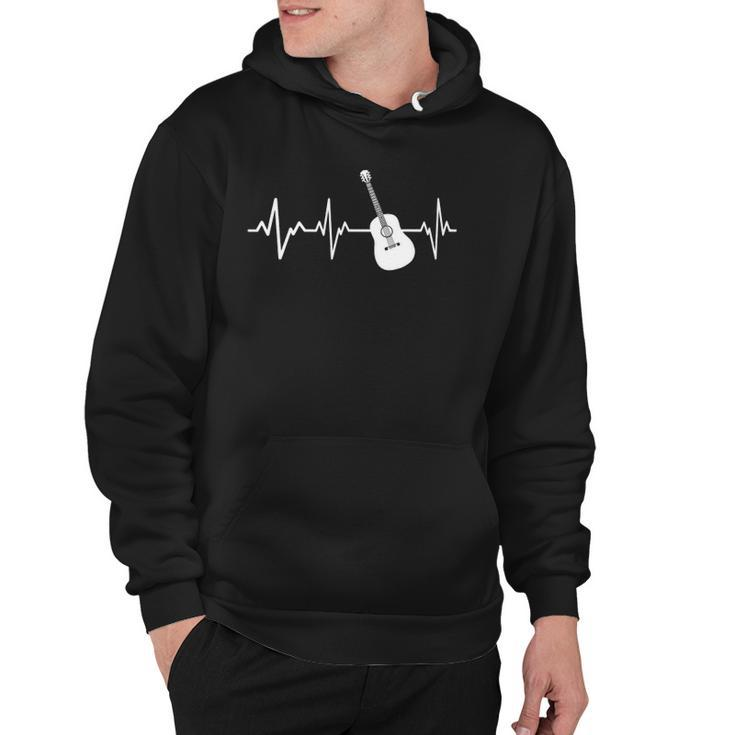Acoustic Guitar Heartbeat Gift Instrument Guitarist Hoodie