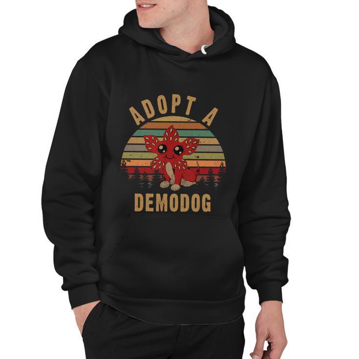 Adopt A Demodog Hell Fire Club Vintage Trending Upside Down Stranger Hoodie