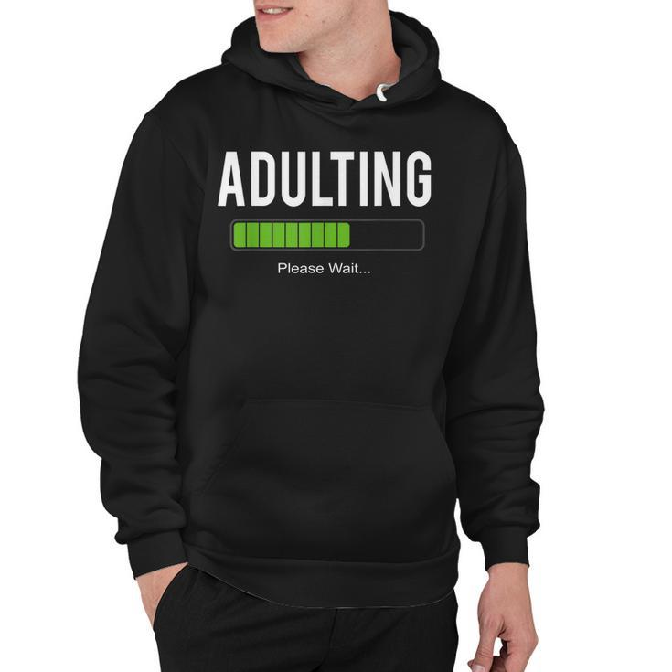 Adult 18Th Birthday Adulting For 18 Years Old Girls Boys  Hoodie