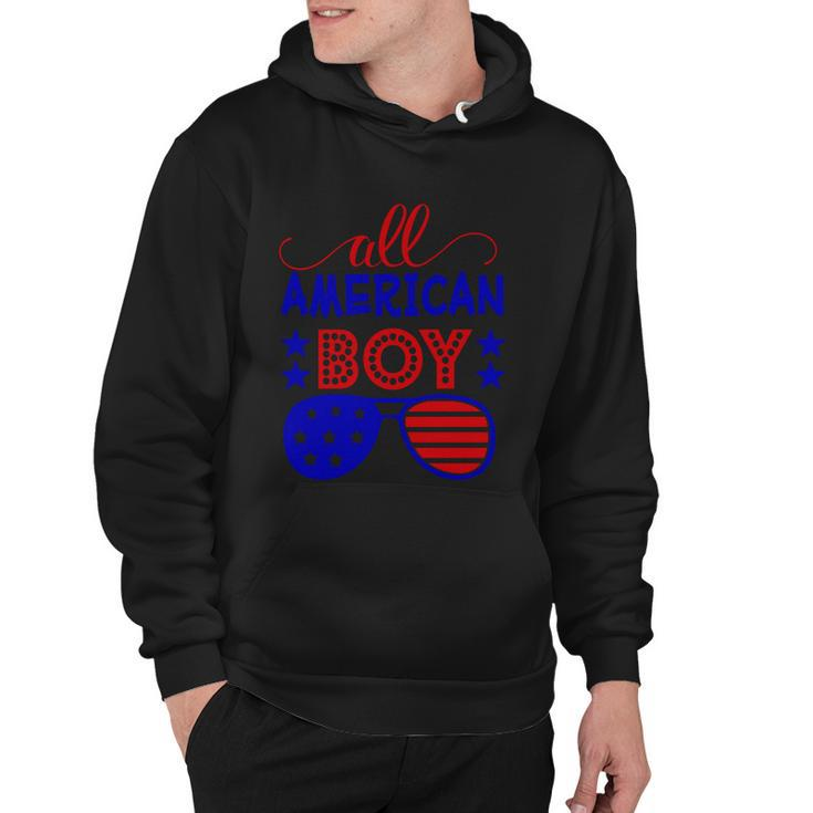All American Boy Sunglasses 4Th Of July Independence Day Patriotic Hoodie