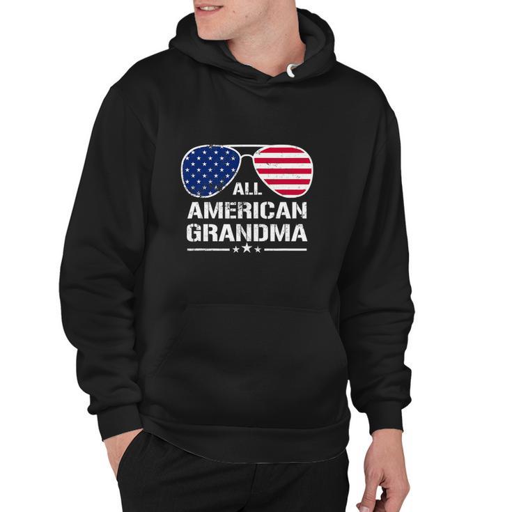 All American Grandma American Flag Patriotic V2 Hoodie