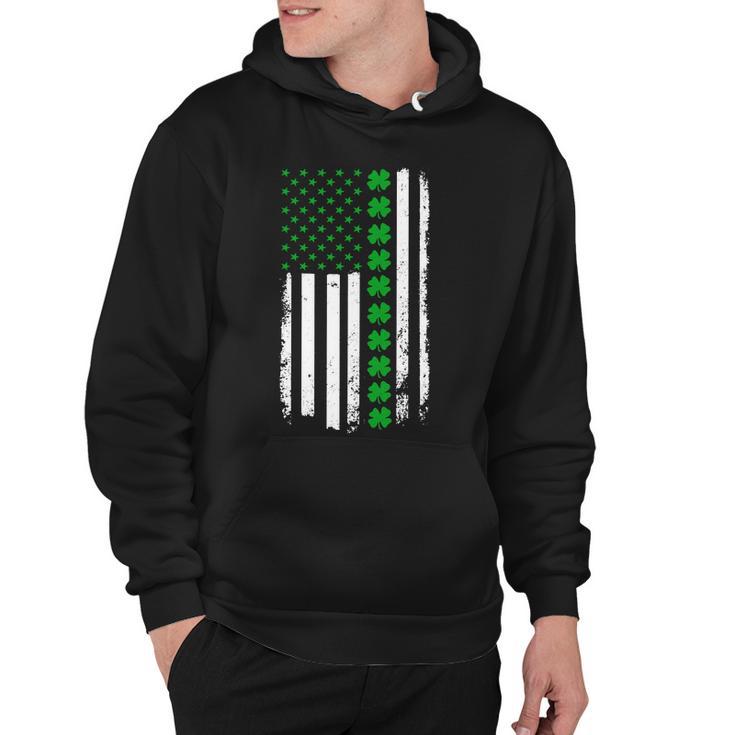 American Irish Clover Flag St Patricks Day Hoodie