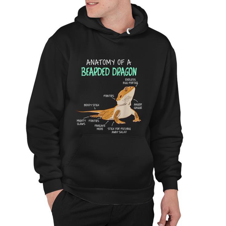 Anatomy Of A Bearded Dragon Bearded Dragon Lizard Pogona Reptile Hoodie