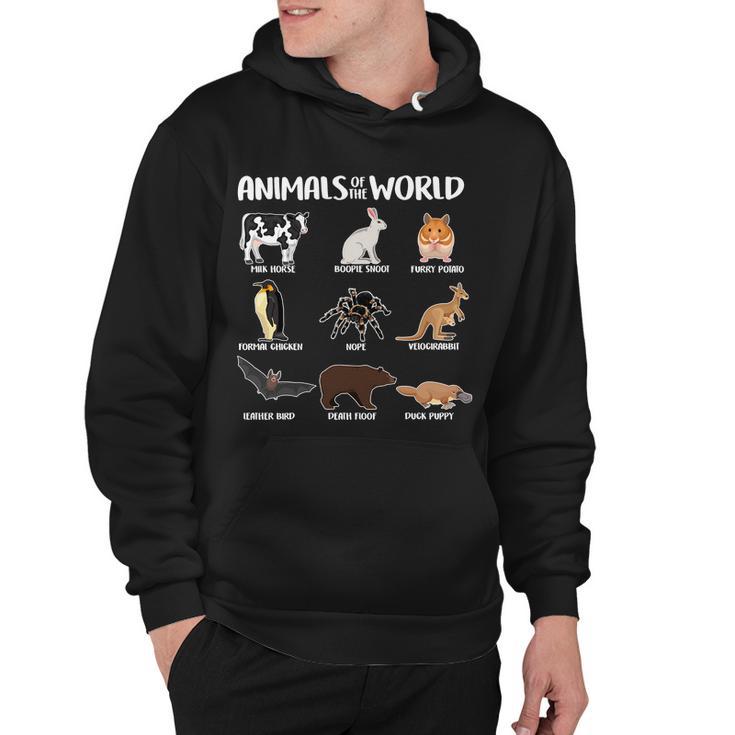 Animals Of The World Funny Names Hoodie