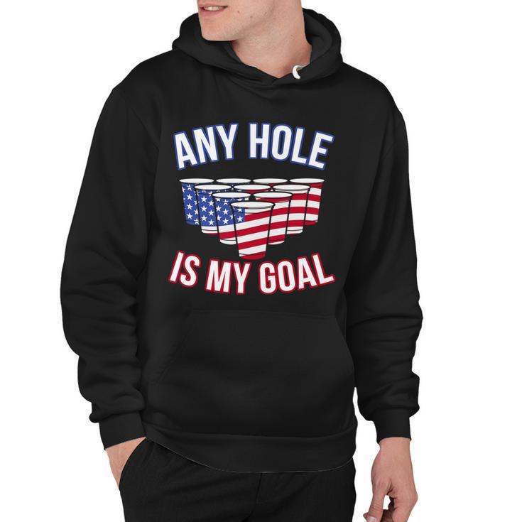 Any Goal Is A Hole Usa Beer Bong Party Hoodie