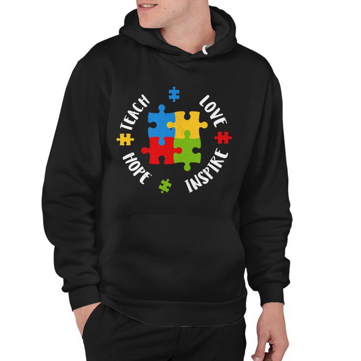 Autism Teacher Teach Love Hope Inspire Tshirt Hoodie