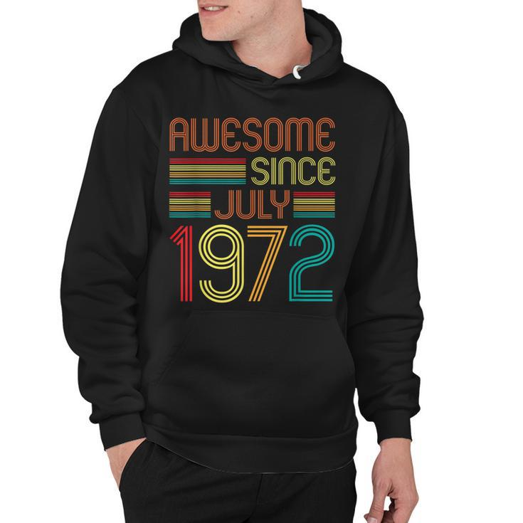 Awesome Since July 1972 Vintage 50Th Birthday 50 Years Old  Hoodie