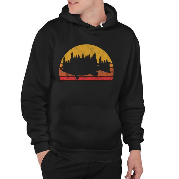 Bass Fishing Forest Sunset Hoodie