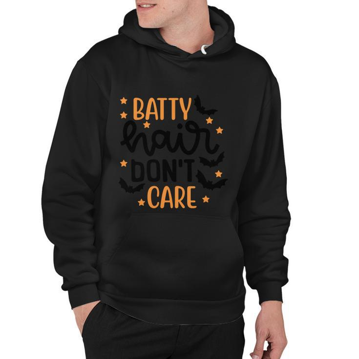 Batty Hair Dont Care Halloween Quote Hoodie