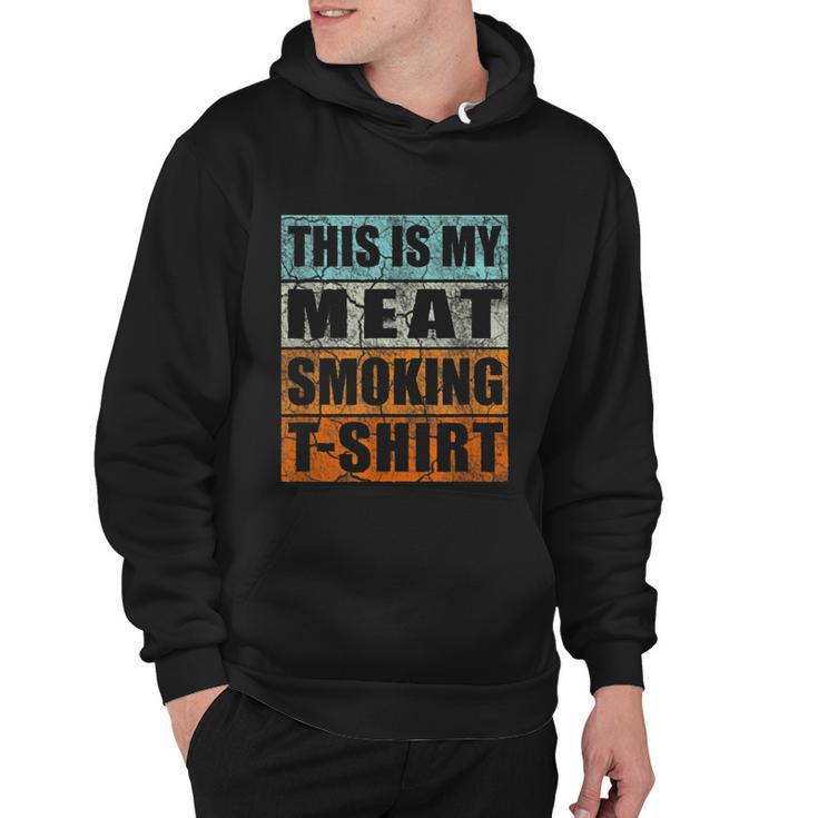 Bbq Smoker Themed Retro Vintage My Meat Smoking Hoodie