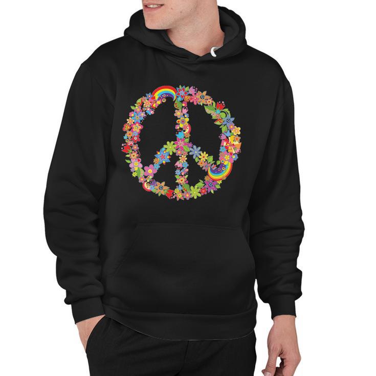 Beautiful Flower Peace Sign Hoodie