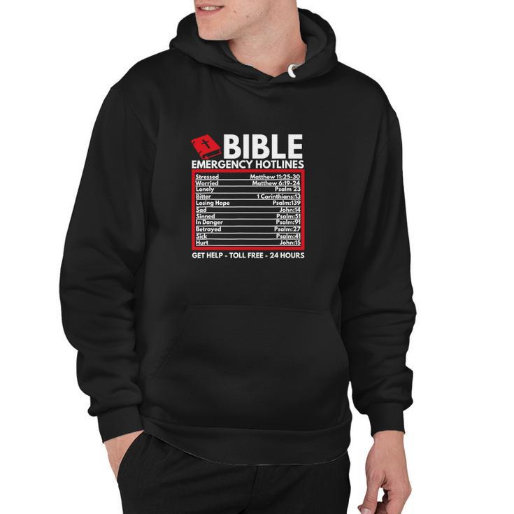 Bible Emergency Numbers Funny Christian Bible V2 Hoodie