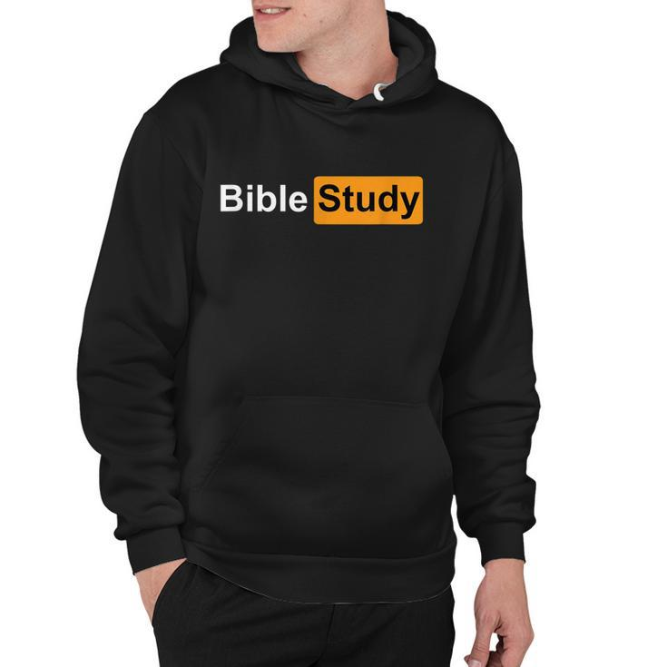 Bible Study Hub Logo Funny Sarcastic Adult Humor Hoodie