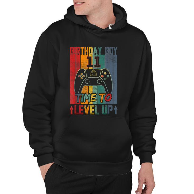 Birthday Boy 11 Time To Level Up 11 Birthday 11 Year Old Cool Gift Hoodie