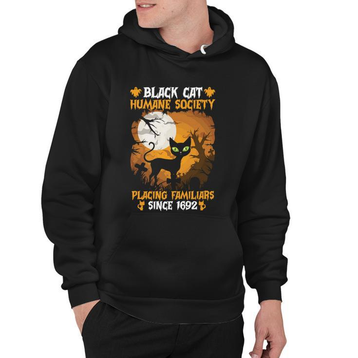 Black Cat Humane Society Placing Familiars Halloween Quote Hoodie