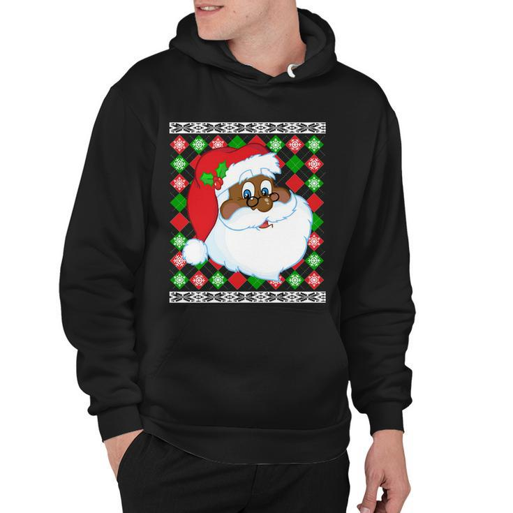 Black Santa Claus Ugly Christmas Sweater Hoodie