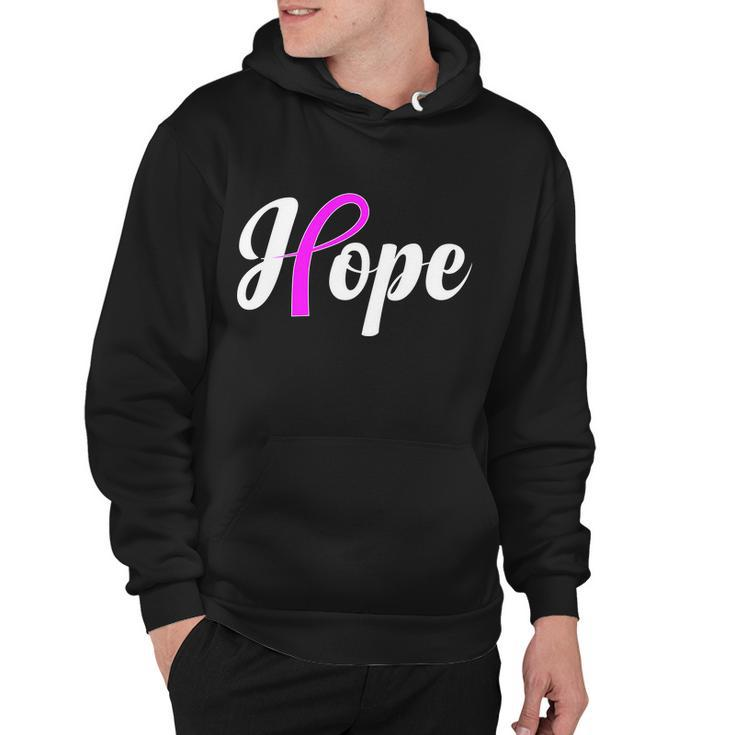 Breast Cancer Hope Ribbon Tribute Logo Hoodie
