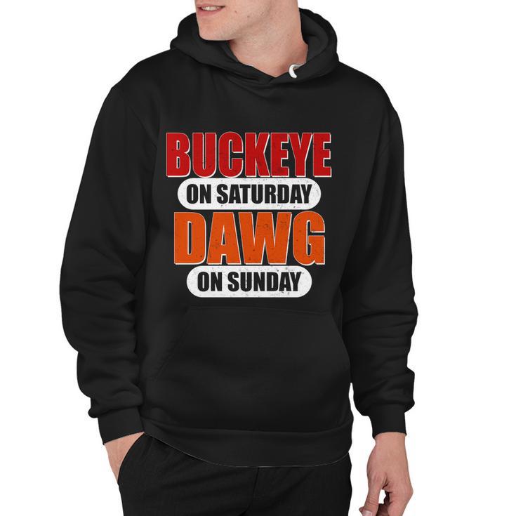 Buckeye On Saturday Dawg On Sunday Tshirt Hoodie