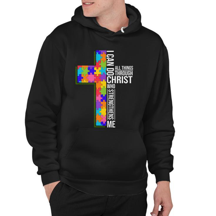 Can Do All Things Through Christ Autism Awareness Hoodie
