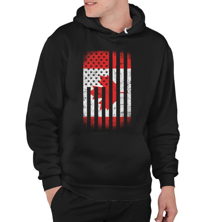 Canada Usa Mash-Up Maple Leaf Retro Flag Tshirt Hoodie