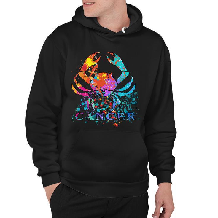 Cancer Zodiac Sign Crab Colorful Hoodie