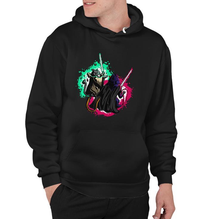 Cat Wars Light Swords Star Cats Funny Hoodie