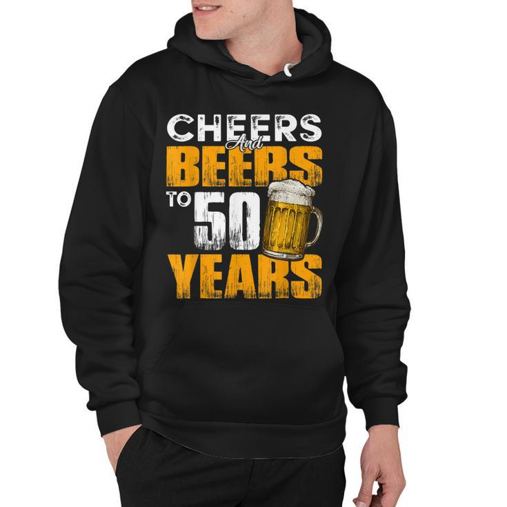 Cheers And Beers To 50 Years Old Birthday Funny Drinking  Hoodie