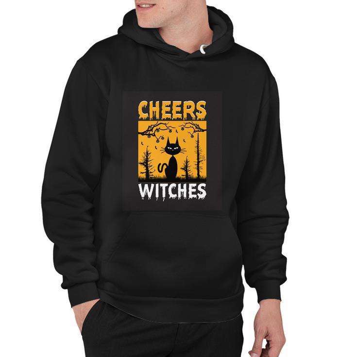 Cheers Witches Cats Halloween Quote Hoodie