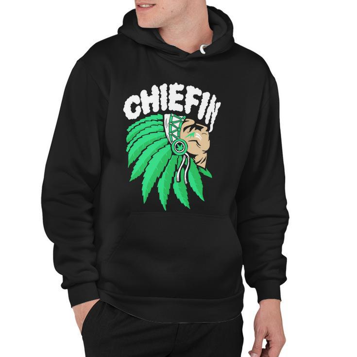 Chiefin Smoke Weed Native American Hoodie