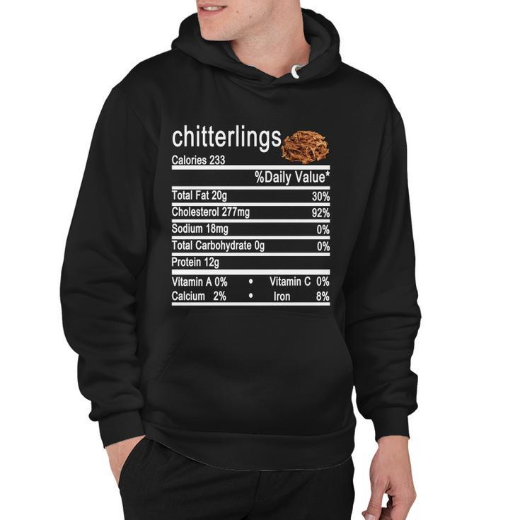 Chitterlings Nutrition Facts Label Hoodie