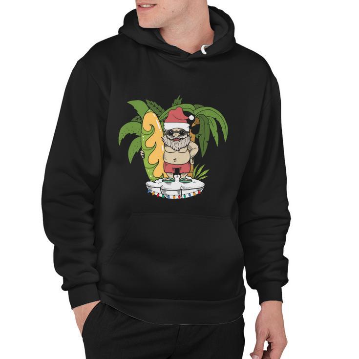 Christmas July Hawaiian Santa Surf Christmas In July Hoodie