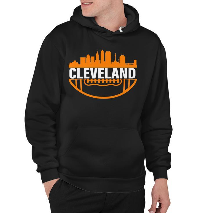 Cleveland Football Skyline City Logo Hoodie