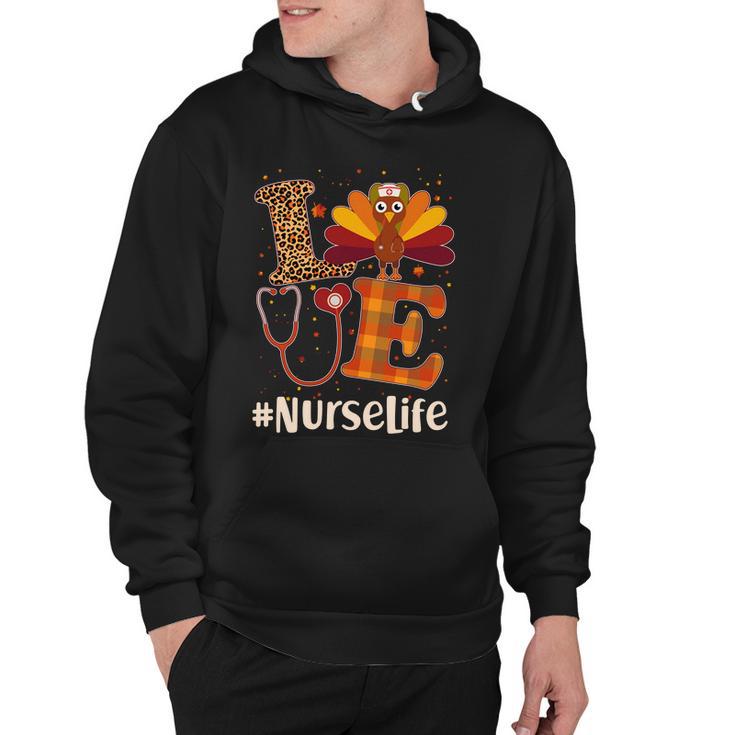 Cute Thanksgiving Nurselife Fall Patterns Nurse Turkey Tshirt Hoodie