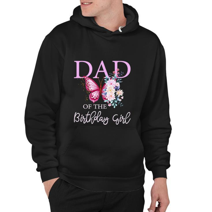 Dad 1St First Birthday Matching Family Butterfly Floral Hoodie