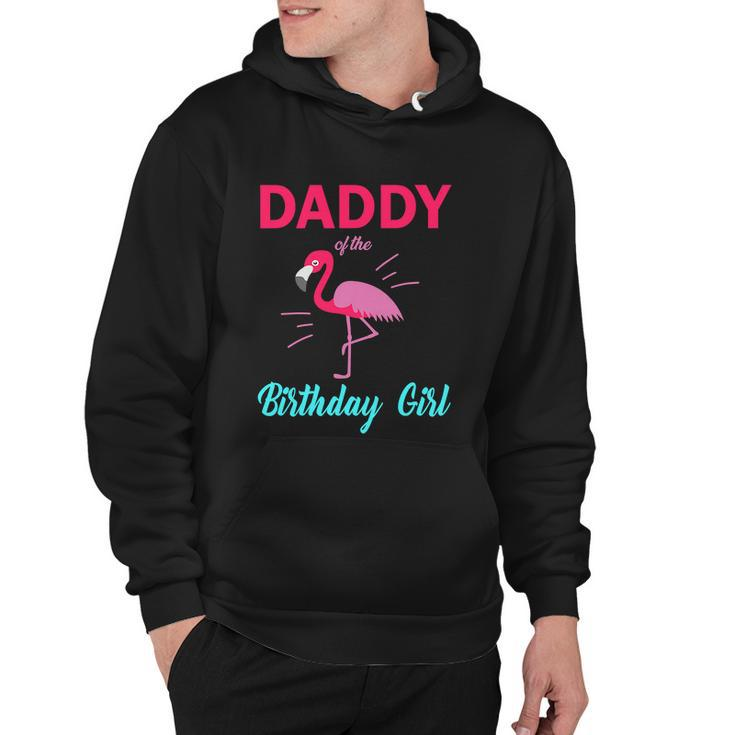 Daddy Of The Birthday Girl Funny Flamingo Birthday Hoodie